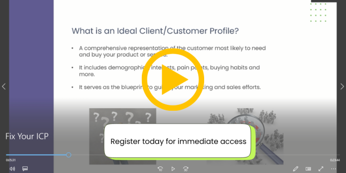 Screencapture of webinar with invite to register